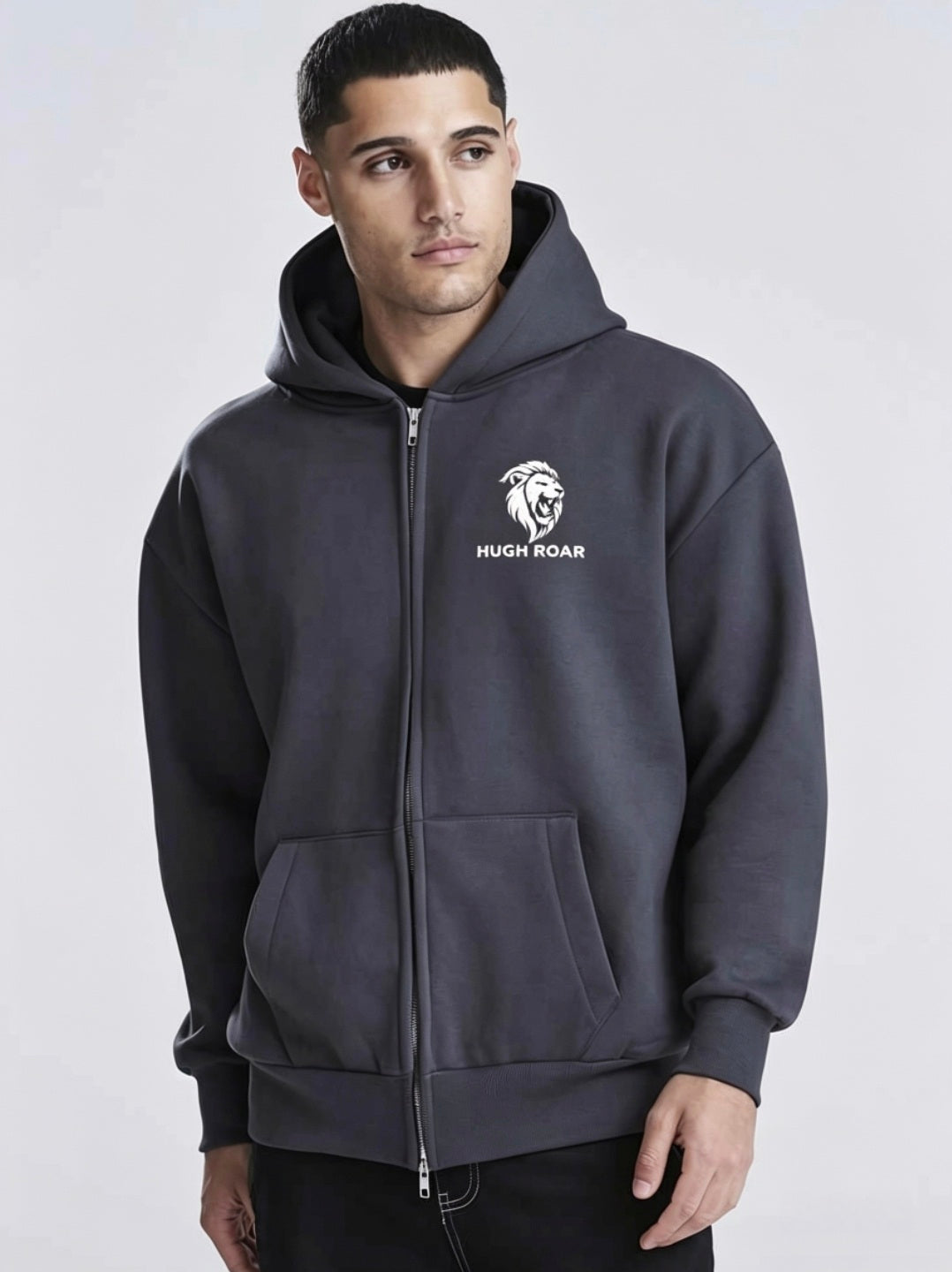 Hughroar zip hoddie