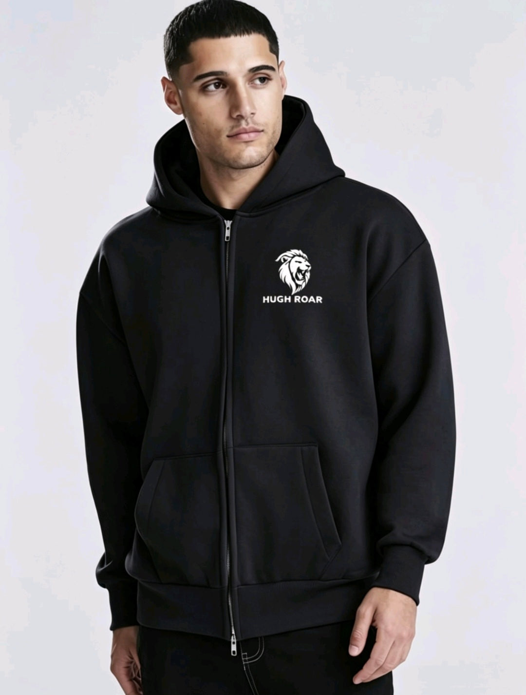 Hughroar zip hoddie