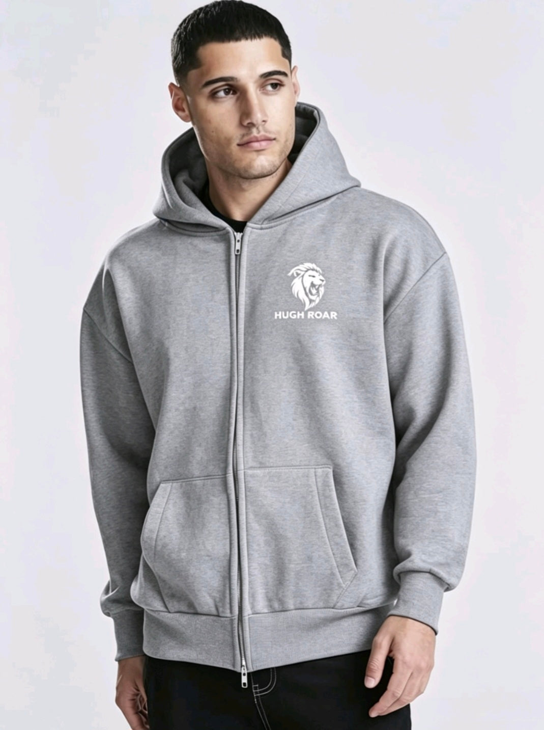 Hughroar zip hoddie